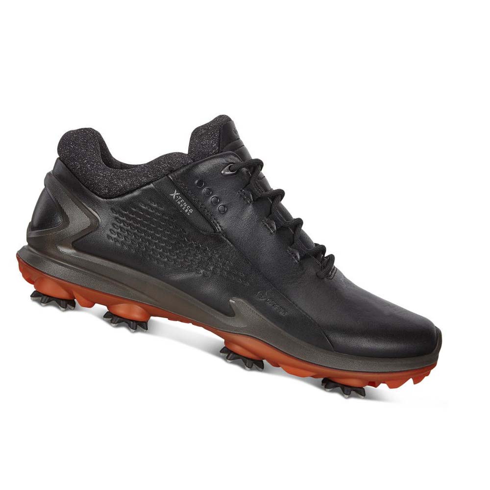 Men\'s Ecco Biom G3 Cleated Golf Shoes Black | USA 541KOR